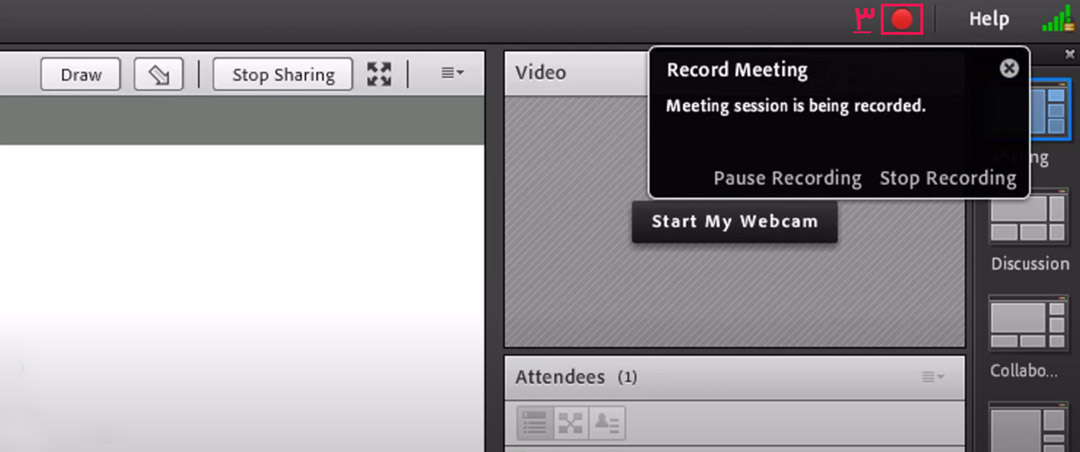 ضبط جلسه و کلاس در Adobe Connect