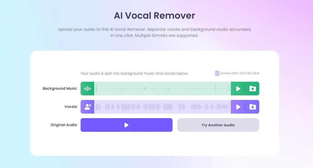 جدا کردن صدای خواننده از آهنگ با AI